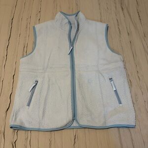 NWT Fleece Vest with Blue Trim | Size M
